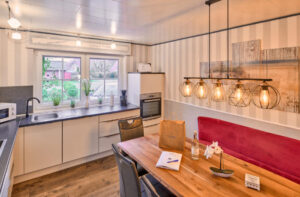 Kamin Apartment Ferienwohnung in Greetsiel mit Wohnküche und Kachelofen