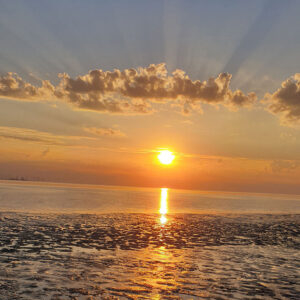 Sonnenuntergang an der Nordsee bei Greetsiel